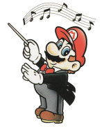 Mario conducting music